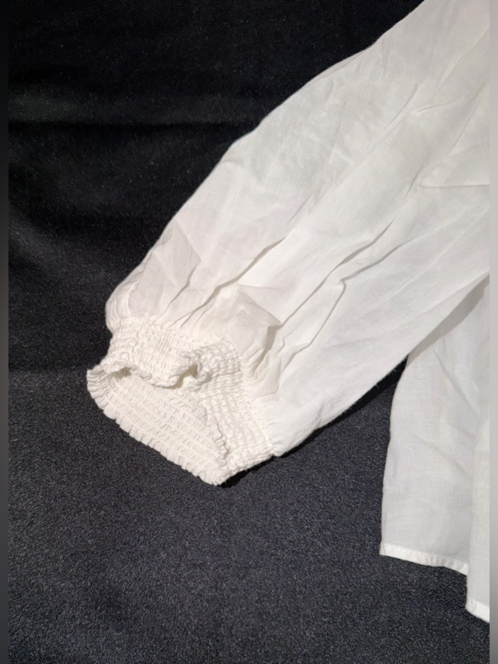 Uniqlo x Comptoir des Cotonniers White Cotton Voile Pintuck Blouse Size S - Picture 5 of 11